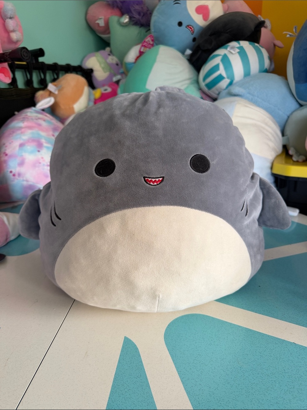 16" Dark Grey Gordon the Shark Squishmallow - No Tags